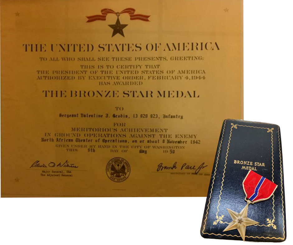 VAL GRODIS Bronze Star Medal